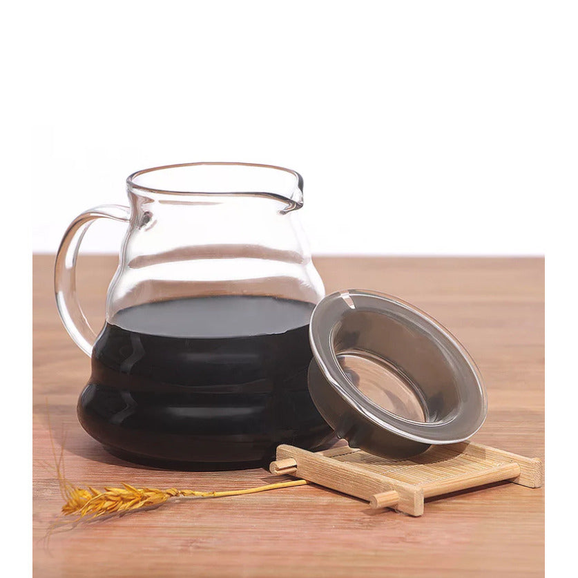 JARRA DE VIDRO 01 COM TAMPA DE MATERIAL PLASTICO 360ML