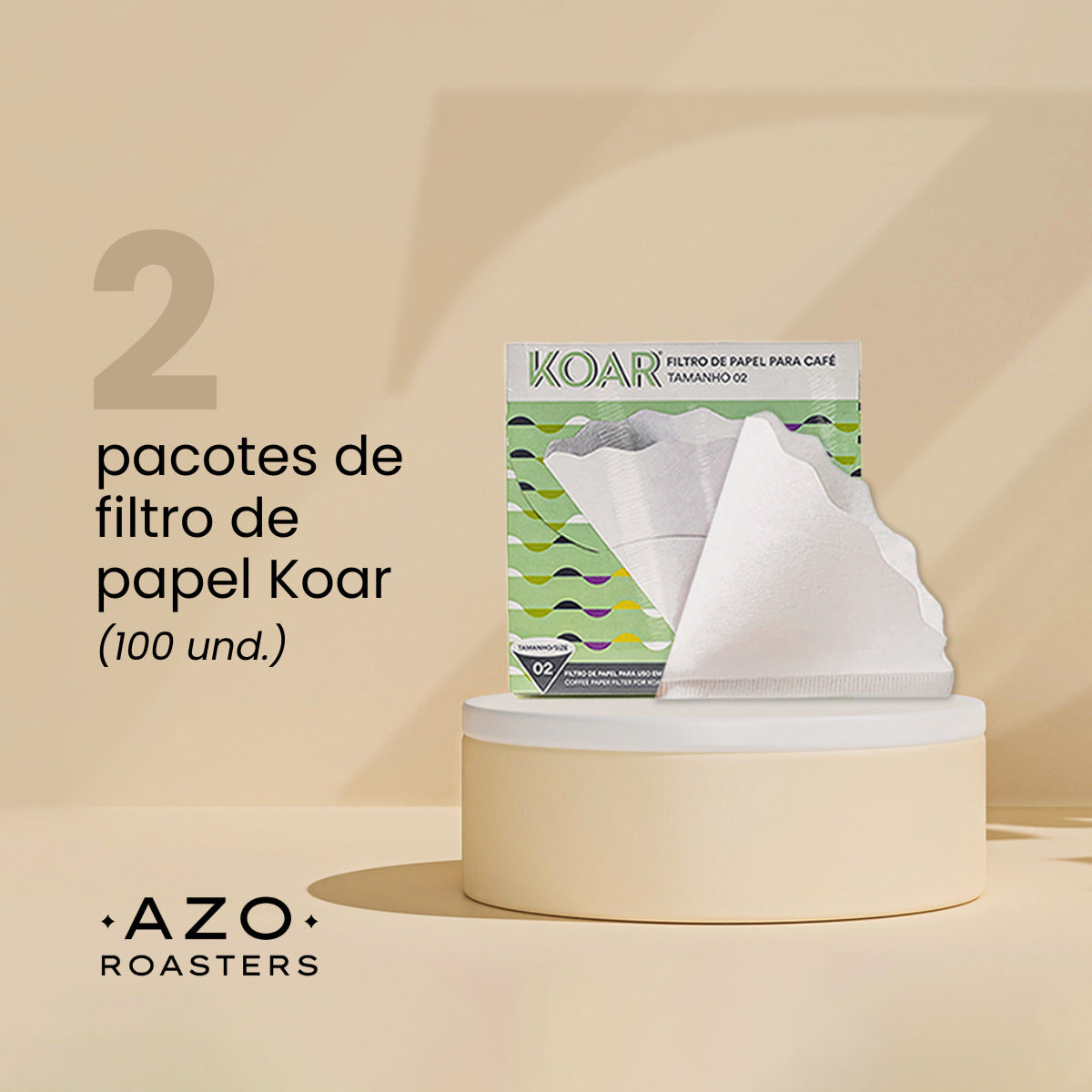 Kit 2 Filtros de Papel 100 UN Koar