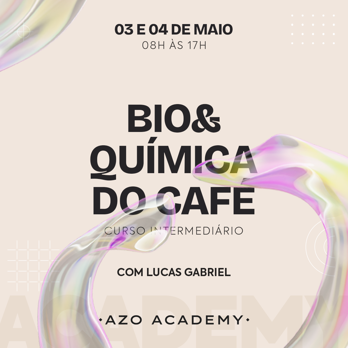 NOVA DATA (31/05 e 01/06) Bio & Química do café