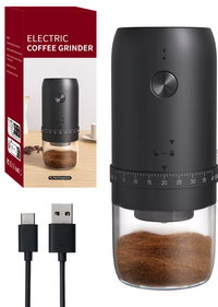 Moedor de Café Elétrico Portátil USB com 40 Níveis de Ajuste Externo