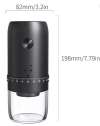 Moedor de Café Elétrico Portátil USB com 40 Níveis de Ajuste Externo