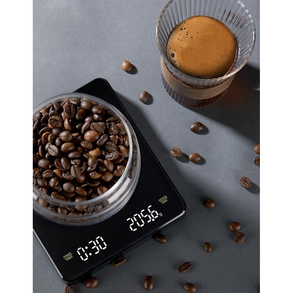 Balança Digital Barista USB de Alta Precisão com Temporizador Automático