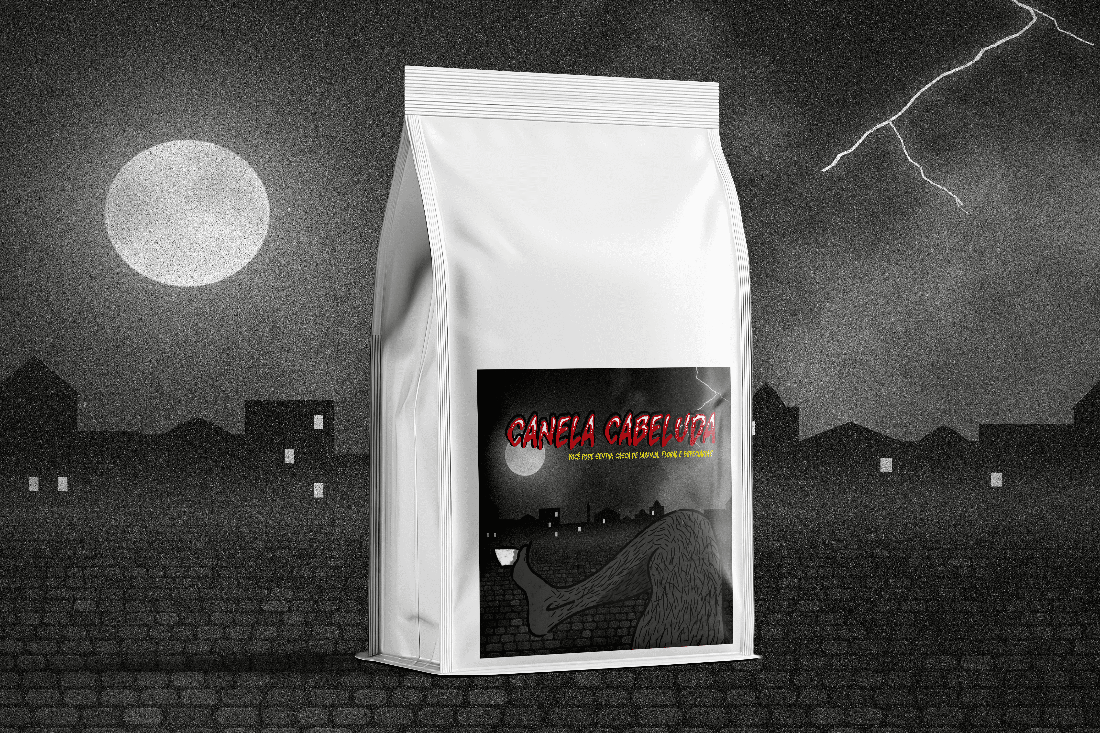 Microlote Canela Cabeluda 250g - café especial em embalagem de papel kraft